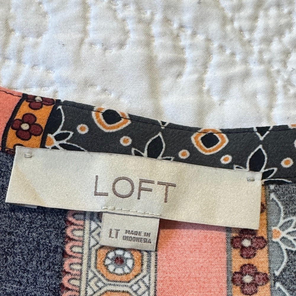 LOFT Multicolor Patterned Dress - Picture 2 of 2